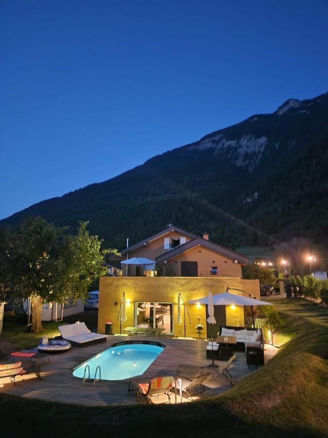 Appartement Moderne Avec Terrasse Et Piscine A Chatel Sur Bex Eksteriør billede