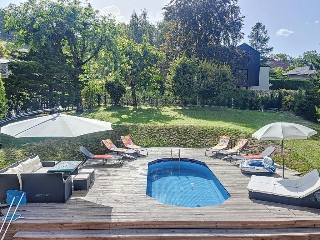 Appartement Moderne Avec Terrasse Et Piscine A Chatel Sur Bex Eksteriør billede