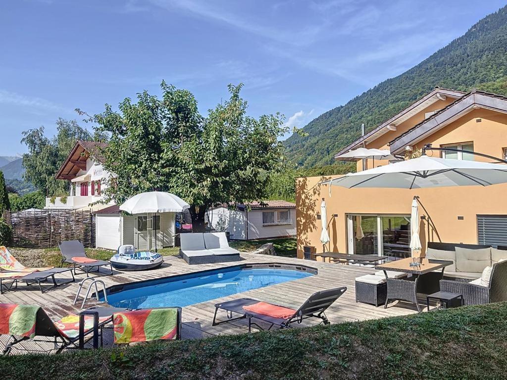 Appartement Moderne Avec Terrasse Et Piscine A Chatel Sur Bex Eksteriør billede